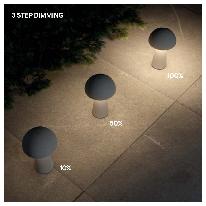 Redo 90439 - LED stmievateľná dotyková vonkajšia lampa KIRA LED/4,7W/230V 2200 mAh IP44 čierna