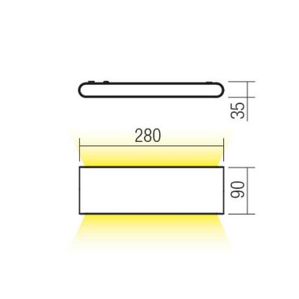 Redo 90452 - LED vonkajšie nástenné svietidlo KLIPPE LED/24W/230V 3000K IP54 antracit