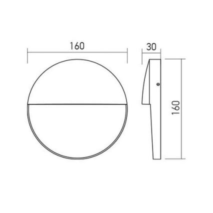 Redo 90476 - LED Vonkajšie nástenné svietidlo LANDER LED/6W/230V IP54 biela