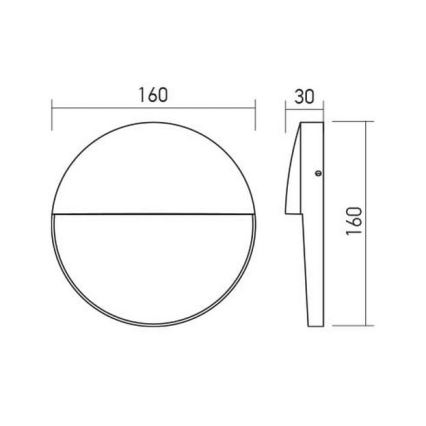 Redo 90477 - LED Vonkajšie nástenné svietidlo LANDER LED/6W/230V IP54 antracit