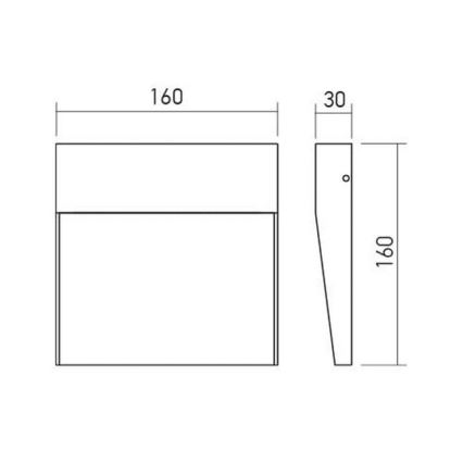 Redo 90479 - LED Vonkajšie nástenné svietidlo LANDER LED/6W/230V IP54 antracit