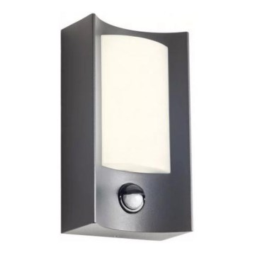 Redo 90486 - LED Vonkajšie nástenné svietidlo so senzorom WARP LED/8W/230V 3000K IP44 antracit
