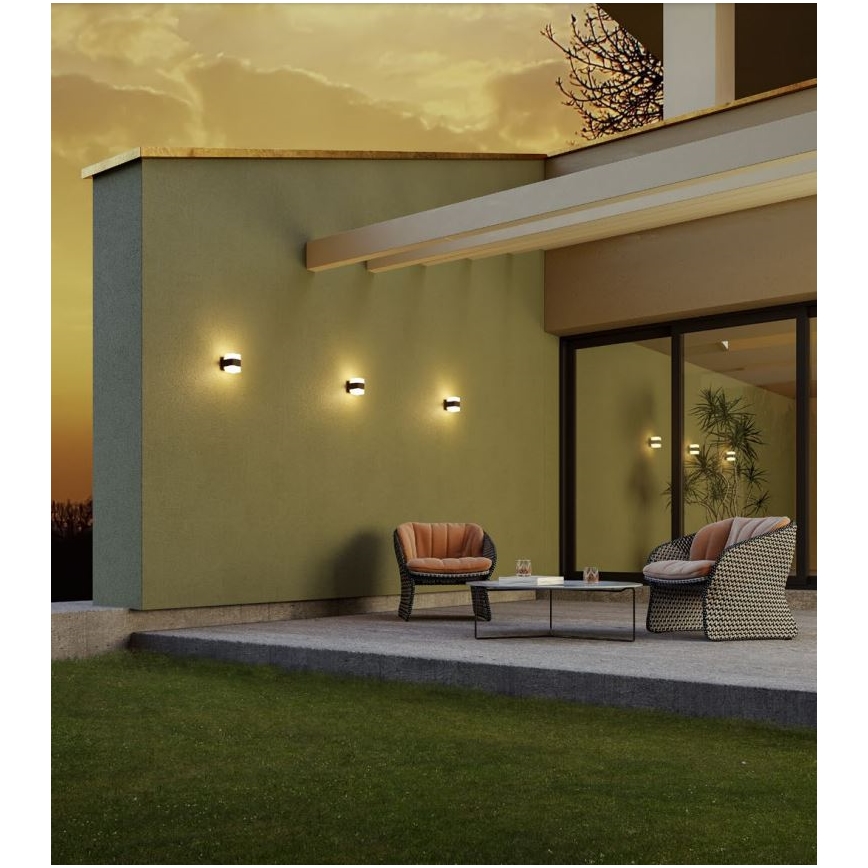 Redo 90492 - LED Vonkajšie nástenné svietidlo TOK LED/14,8W/230V IP44 antracit