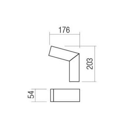 Redo 90510 - LED Vonkajšie nástenné svietidlo WOODY LED/10W/230V IP54 antracit