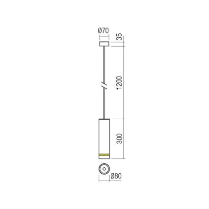 Redo 90515 - LED Vonkajšie závesné svietidlo KLOU LED/9W/230V IP54 hnedá