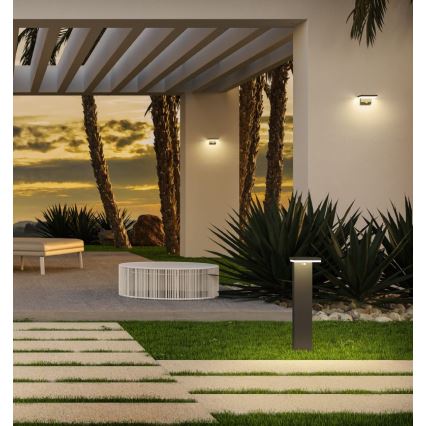 Redo 90535 - LED Solárne nástenné svietidlo so senzorom TAIYO LED/2W/3,7V 3000K 2200 mAh IP54 antracit