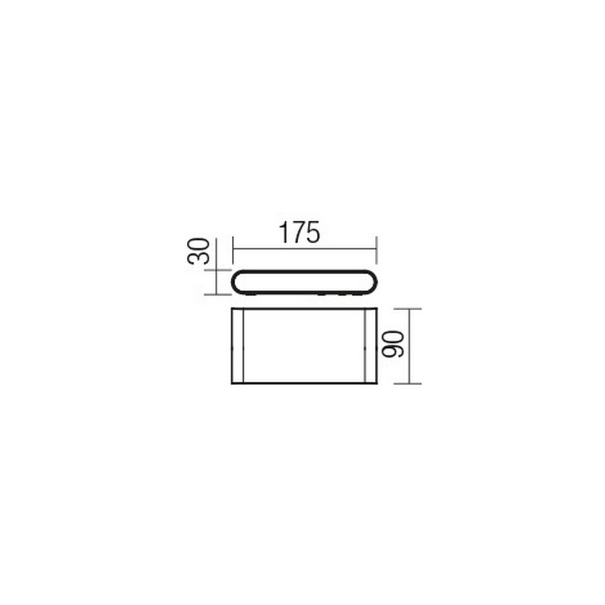 Redo 9054 - LED Vonkajšie nástenné svietidlo POCKET LED/6W/230V IP54