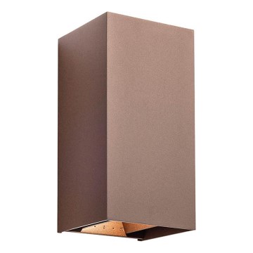 Redo 90554 - LED vonkajšie nástenné svietidlo VARY 2xLED/10W/230V 3000K IP54 hnedá