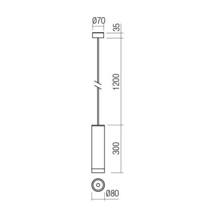 Redo 90570 - LED Vonkajšie závesné svietidlo KLOU LED/9W/230V IP54 biela