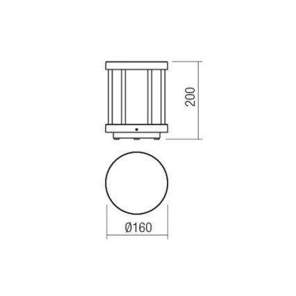 Redo 90577 - LED Vonkajšie svietidlo KALEN LED/8W/230V 3000K 20 cm IP65 antracit