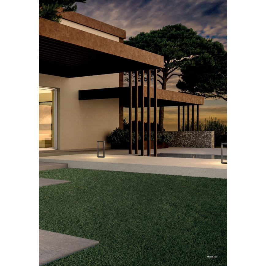 Redo 90582 - WAKE vonkajšie LED svietidlo, 8 W, 230 V, 3000 K, 75 cm, IP65, antracit