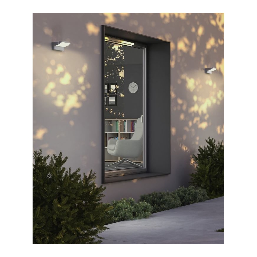 Redo 90584 - LED Vonkajšie nástenné svietidlo FLIP LED/20W/230V CRI 90 3000K IP54 antracit