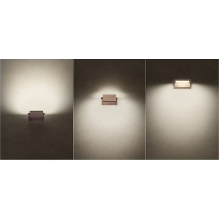 Redo 90588 - LED vonkajšie nástenné svietidlo so senzorom FLIP LED/20W/230V 3000K CRI 90 IP54 hnedé