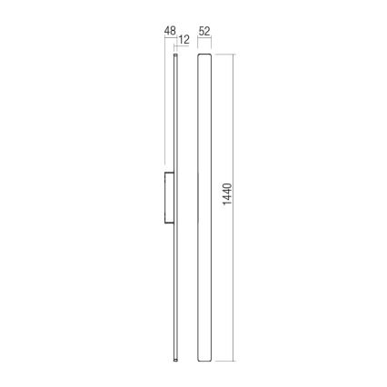 Redo 90624 - LED Vonkajšie nástenné svietidlo REFLEXA LED/24W/230V 3000K 144 cm IP54 hnedá