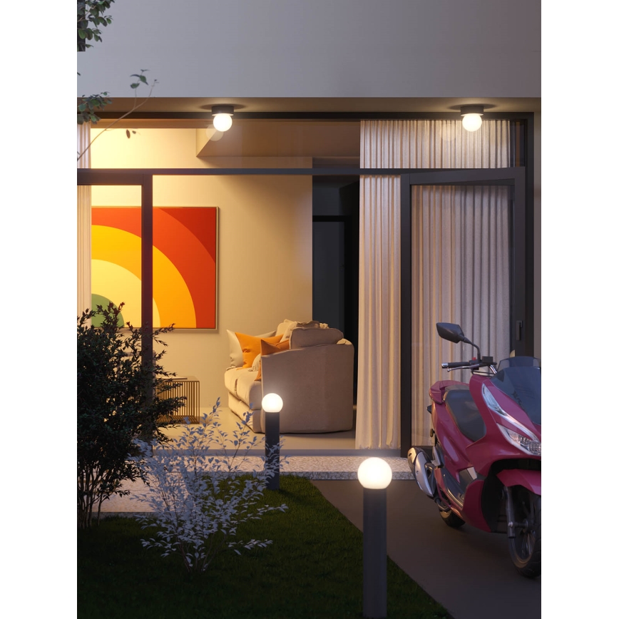 Redo 90642 - Vonkajšia lampa BULK 1xE27/28W/230V 50 cm IP44 antracit