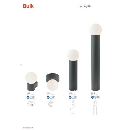 Redo 90642 - Vonkajšia lampa BULK 1xE27/28W/230V 50 cm IP44 antracit