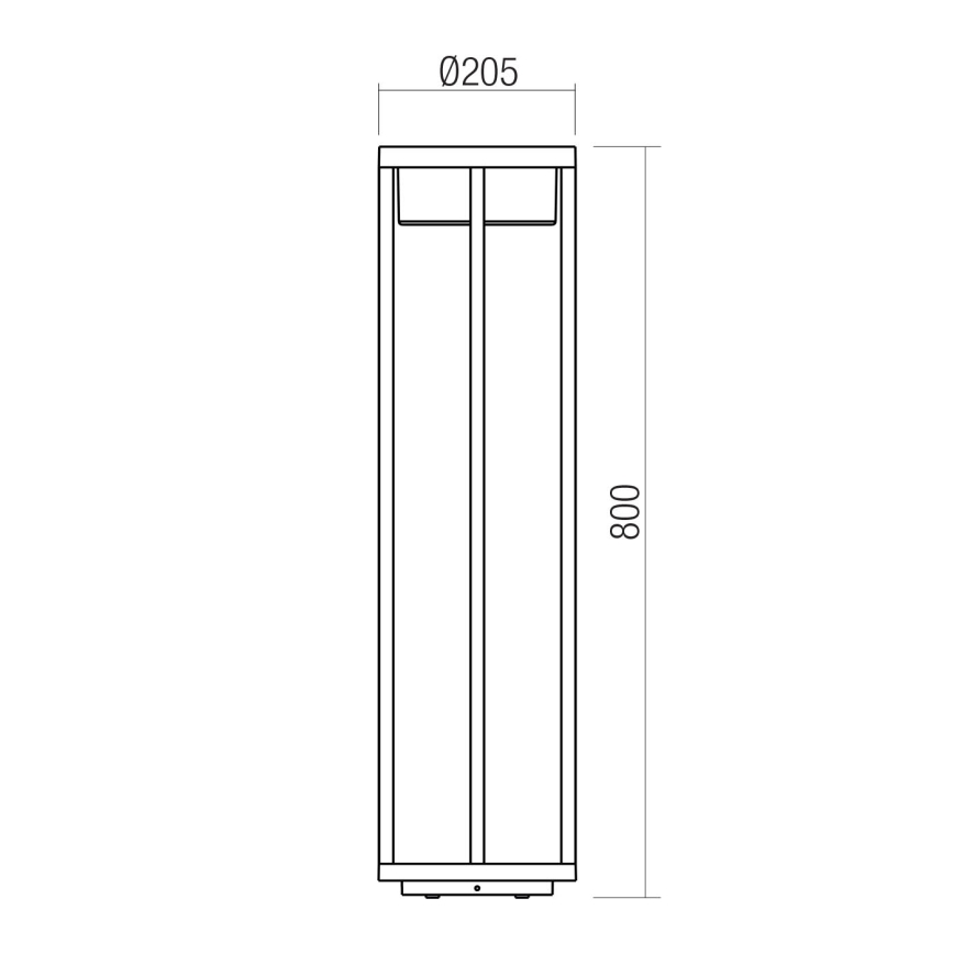 Redo 90676 - LED vonkajšie svietidlo MAX LED/15W/230V 2700K 80 cm IP65 antracitové