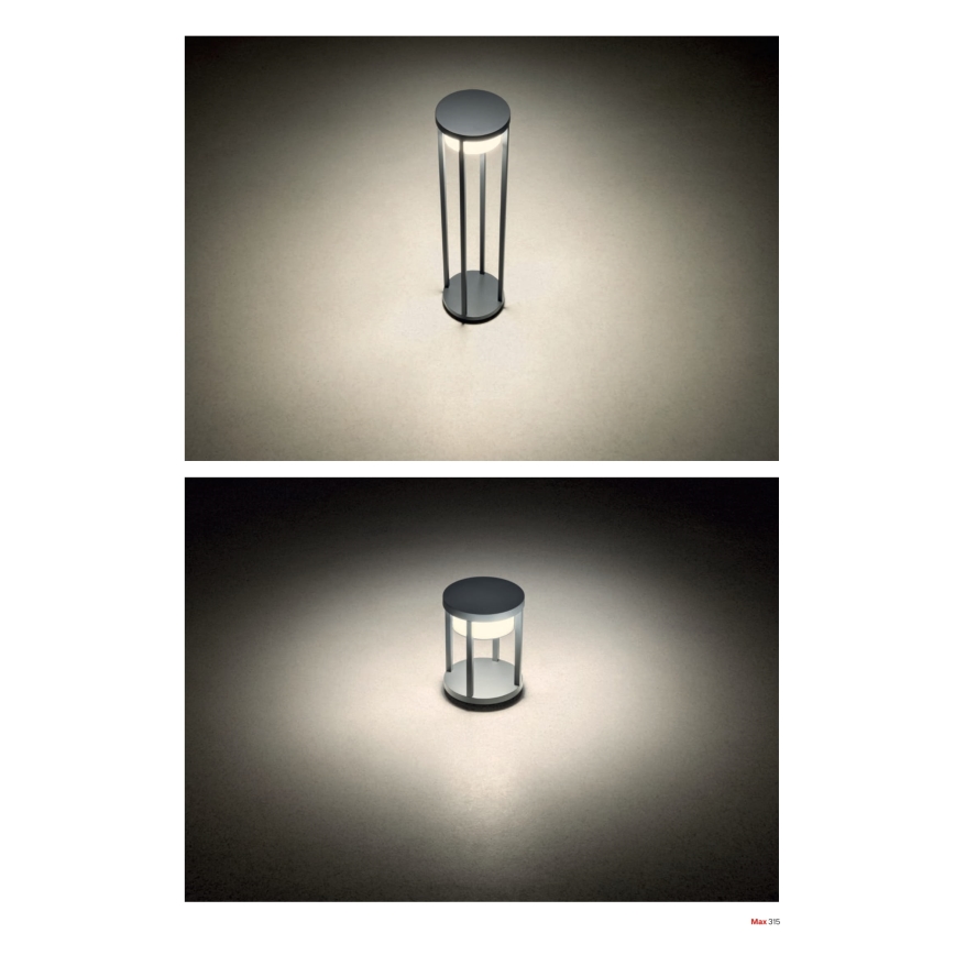 Redo 90677 - vonkajšie LED svietidlo MAX LED/15W/230V 3000K 80 cm IP65 antracit