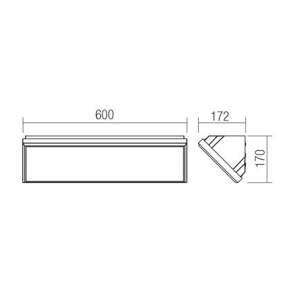 Redo 90678 - LED vonkajšie nástenné svietidlo MAKO LED/65W/230V 3000K IP65 antracit