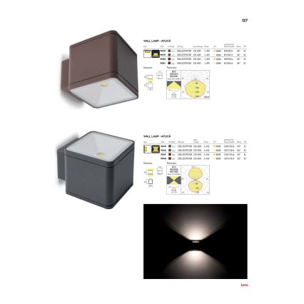 Redo 9069 - LED Vonkajšie nástenné svietidlo BETA LED/6W/230V IP54
