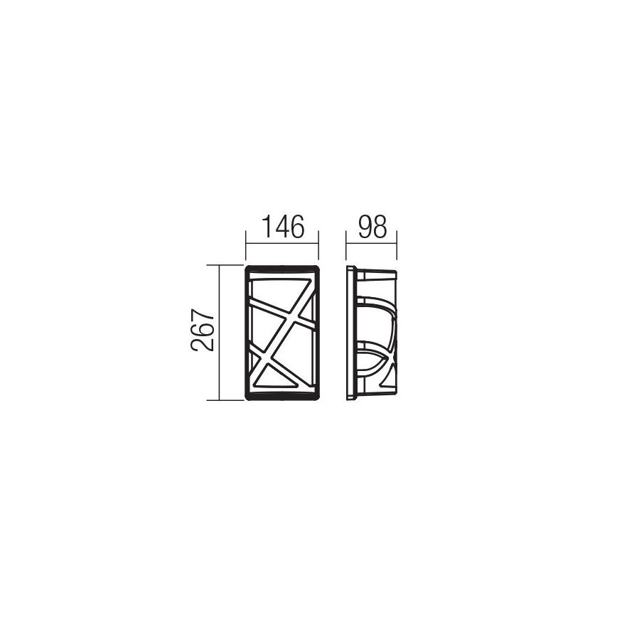Redo 9097 - Vonkajšie nástenné svietidlo VORTEX 1xE27/42W/230V IP44 hnedé