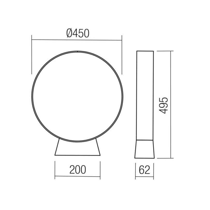 Redo 91066 - Vonkajšie svietidlo ONIRO LED/15W/230V 3000K 49,5 cm CRI 90 IP65 antracit
