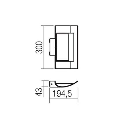 Redo 9112 - LED Vonkajšie nástenné svietidlo VELA LED/24W/230V IP54