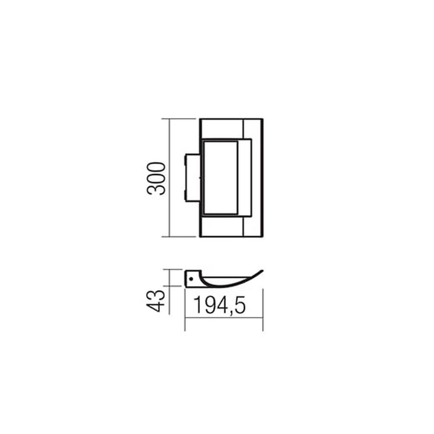 Redo 9112 - LED Vonkajšie nástenné svietidlo VELA LED/24W/230V IP54