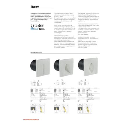 Redo 91200 - LED Vonkajšie orientačné svietidlo BAST LED/2,5W/230V 3000K CRI 90 IP65 antracit