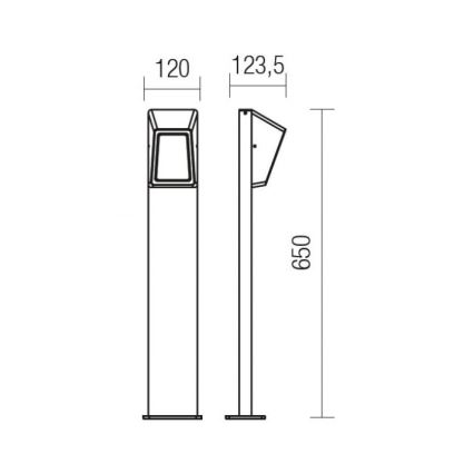 Redo 9168 - LED Vonkajšia lampa ARGES LED/3W/230V IP54 hnedá