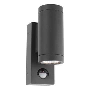Redo 9453 - LED Vonkajšie nástenné svietidlo so senzorom VINCE 2xLED/3W/230V IP54 antracit