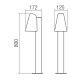 Redo 9531 - Vonkajšia lampa ALVAR 1xGU10/35W/230V IP44