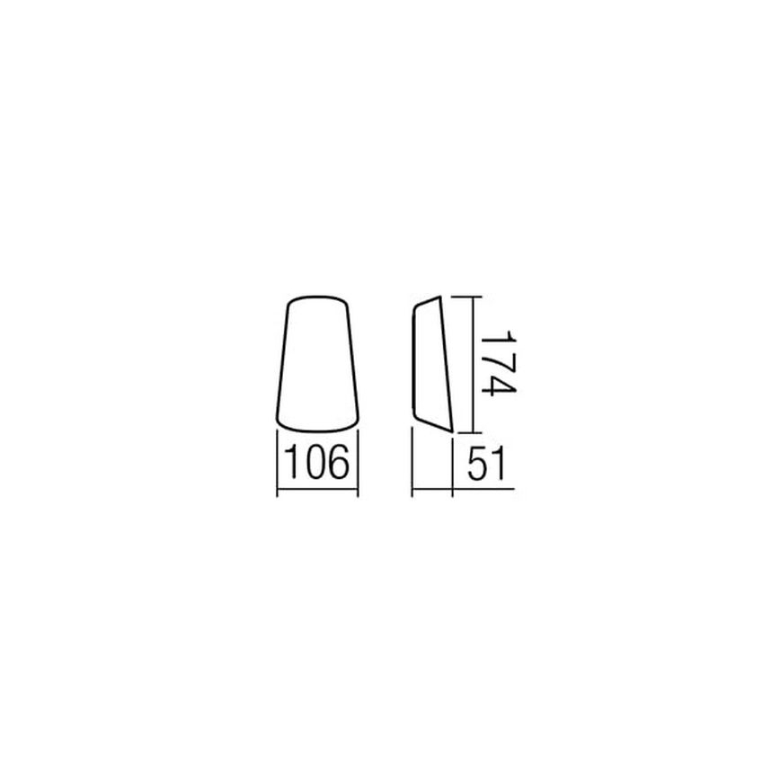 Redo 9536 - LED Vonkajšie nástenné svietidlo TWILL 1xLED/11W/230V IP65