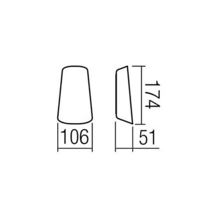Redo 9536 - LED Vonkajšie nástenné svietidlo TWILL LED/11W/230V IP65