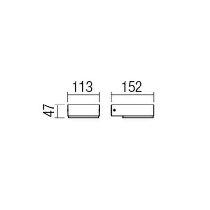 Redo 9560 - LED Vonkajšie nástenné svietidlo CUBE LED/7W/230V 3000K IP54 antracit