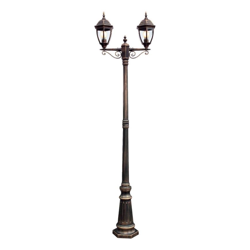 Redo 9609 - Vonkajšia lampa SEVILLA 2xE27/42W/230V IP44 zlatá/patina
