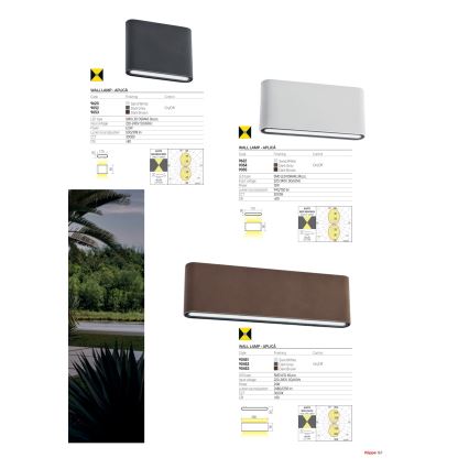 Redo 9622 - vonkajšie nástenné LED svietidlo KLIPPE LED/13W/230V 3000K IP54 biele