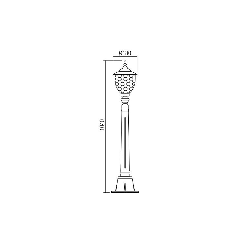 Redo 9634 - Vonkajšia lampa MATERA 1xE27/42W/230V IP33