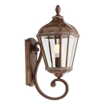 Redo 9656 - Vonkajšia nástenná lampa ESSEN 1xE27/70W/230V IP44 hnedá/patina