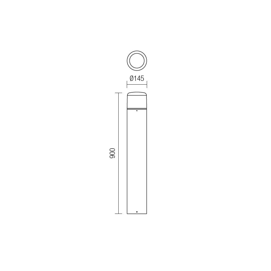 Redo 9682 - LED Vonkajšie svietidlo CYCLO LED/9W/230V 2900-3100K 90 cm IP54 antracit