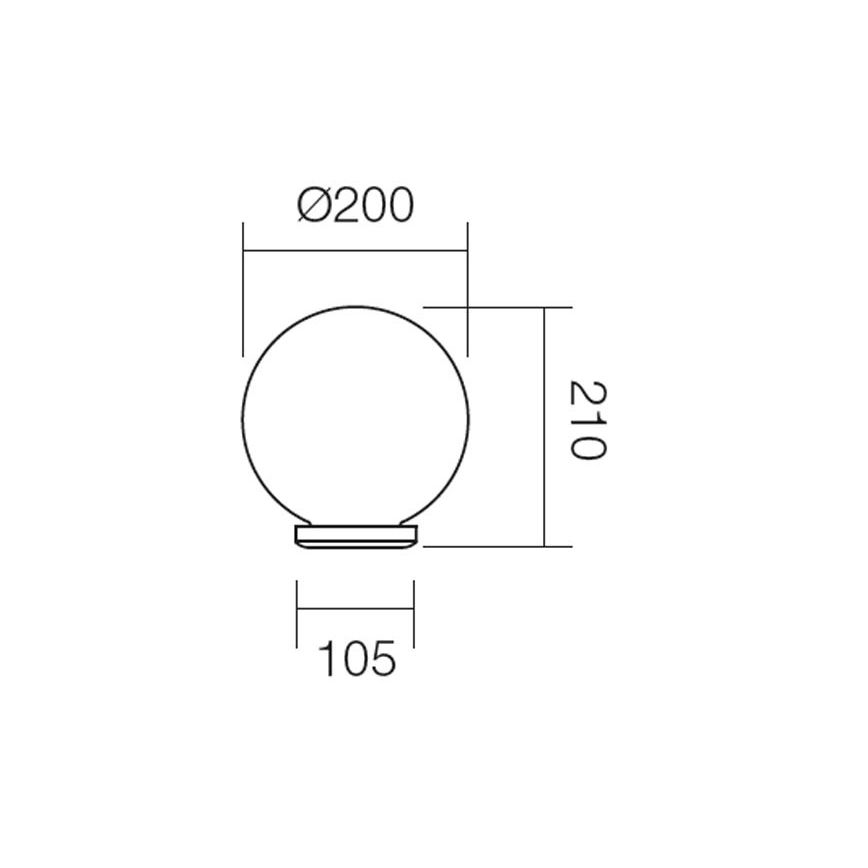 Redo 9761 - Náhradné tienidlo k vonkajšiemu svietidlu SFERA pr. 20 cm IP44 biela
