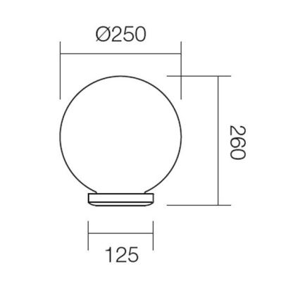 Redo 9771 - Náhradné tienidlo k vonkajšiemu svietidlu SFERA pr. 25 cm IP44 biela