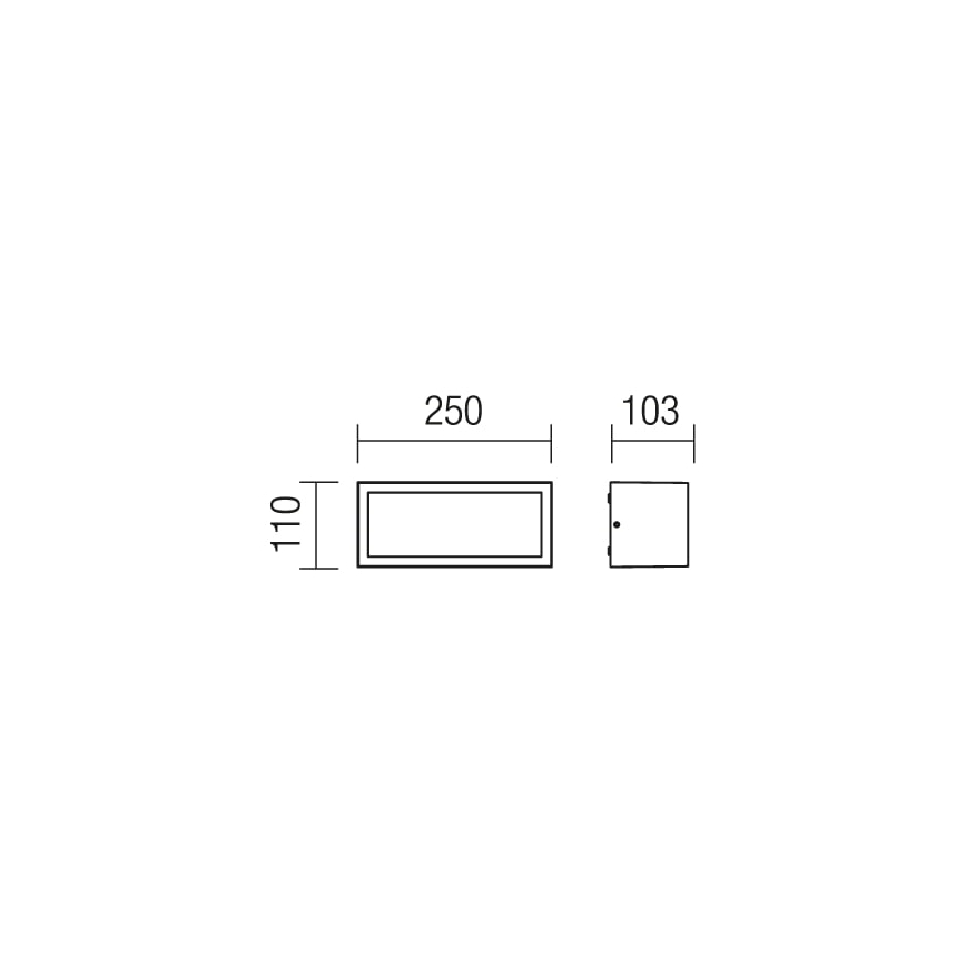 Redo 9897 - Vonkajšie nástenné svietidlo BRICK 1xE27/23W/230V IP54