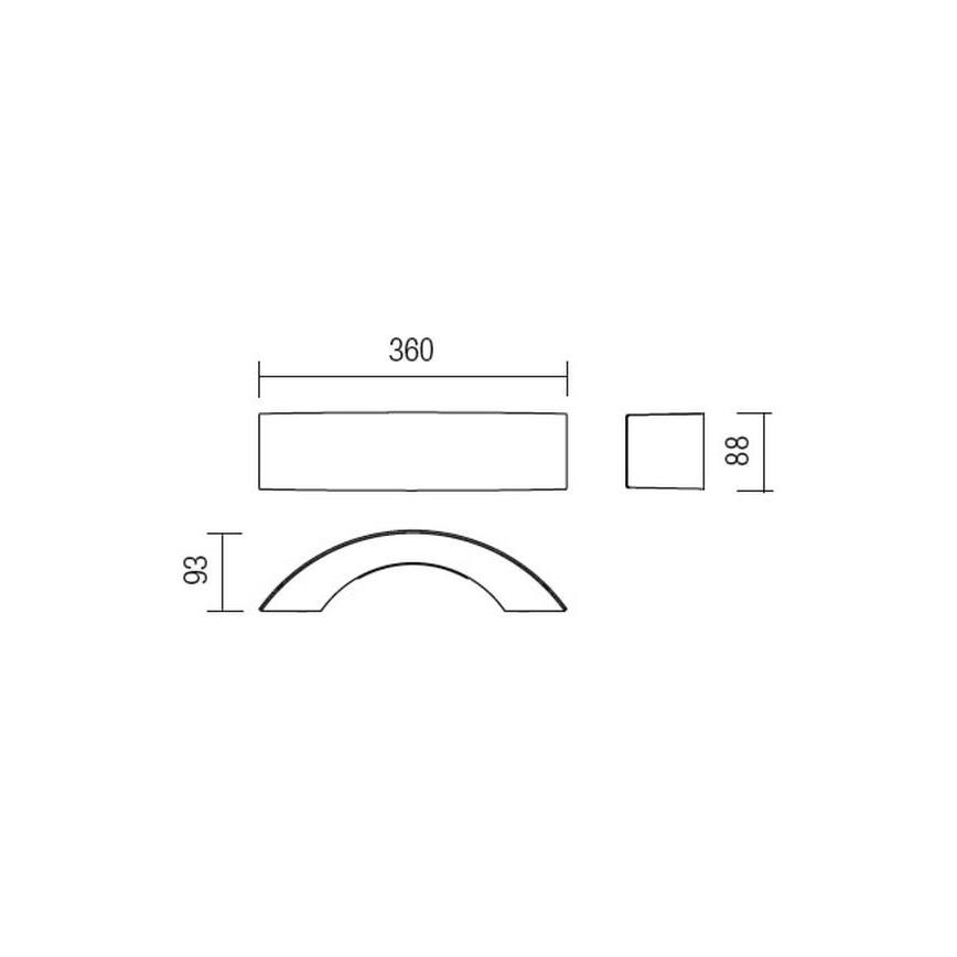 Redo 9903 - LED Vonkajšie nástenné svietidlo ECLIPSE 3xLED/3W/230V IP54