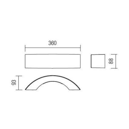 Redo 9904 - LED Vonkajšie nástenné svietidlo ECLIPSE 3xLED/3W/230V IP54