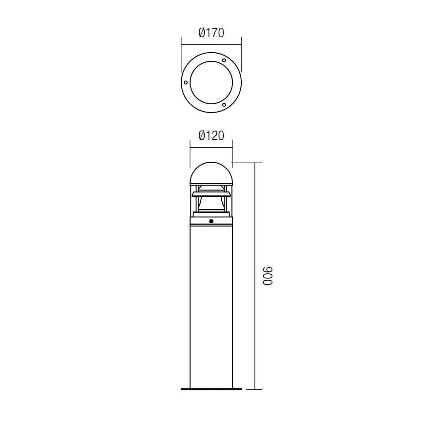Redo 9946 - Vonkajšia lampa ARGO 1xE27/42W/230V IP54 hnedá