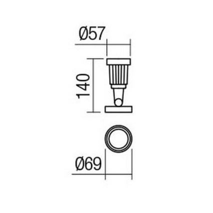 Redo 9997 - LED Vonkajšia lampa TIM LED/5W/230V 3000K IP65