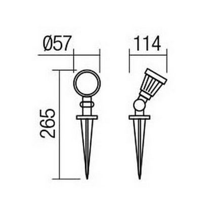 Redo 9998 - LED Vonkajšia lampa TIM LED/5W/230V 4000K IP65