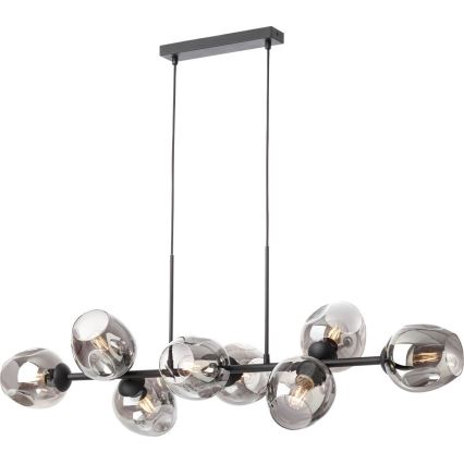 Redo - Náhradné tienidlo k lampe, k lustru PIERCE pr. 15 cm čierna/dymová