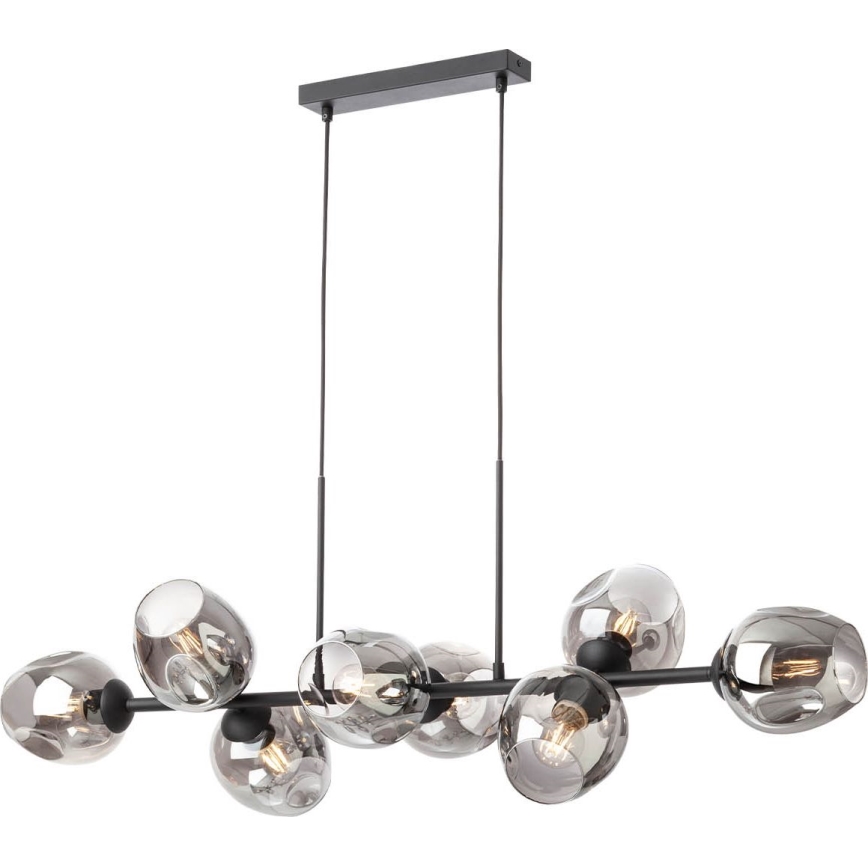 Redo - Náhradné tienidlo k lampe, k lustru PIERCE pr. 15 cm čierna/dymová